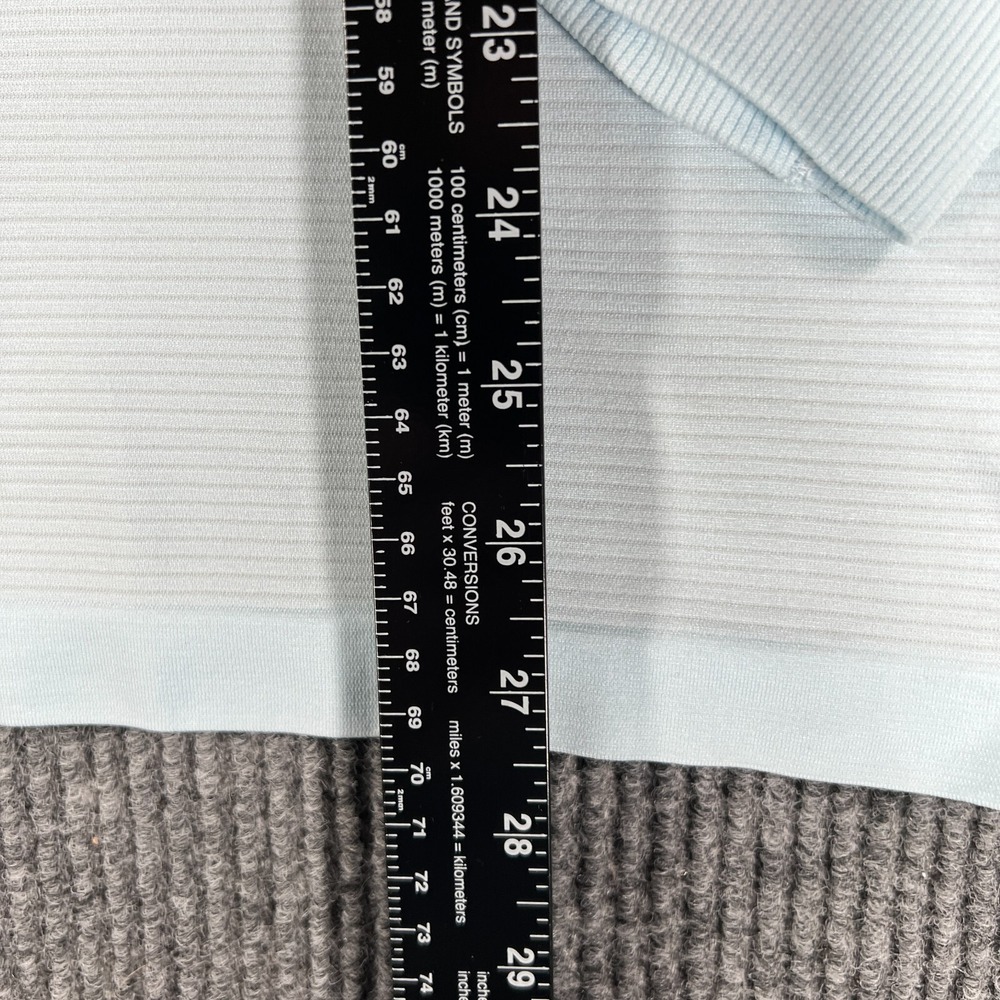 Lululemon Shirt Womens Size 10 Blue Long Sleeve Training Workout Gym Yoga Casual - Picture 7 of 12